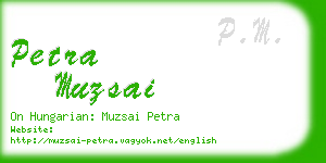 petra muzsai business card